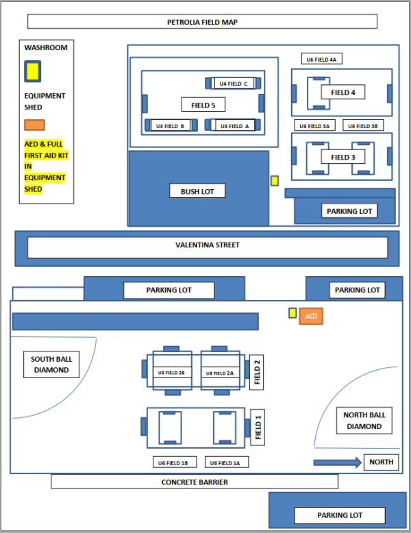 FIELD LOCATIONS Corunna Soccer